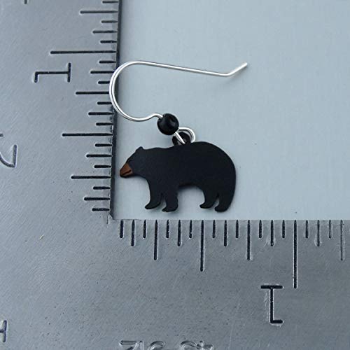 Sienna Sky Hand Painted Black Bear Dangle Earrings, Sterling Silver Ear Wires4