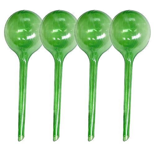 EWENYS 4 Pack Plant Self Watering Bulbs, Ø 8cm Aqua L Size, Self Watering Globes for Holiday Plant Watering,Self watering system for your plants up to 2 weeks Drip Irrigation Device (Green)