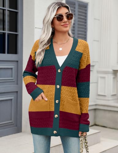 Image of Zeagoo Cardigan Sweaters for Women Long Sleeve Fall Clothes Button Down Top