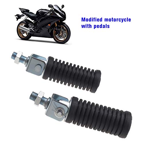 Pair Of Motorcycle Folding Pillion Footrests Foot Pegs Rear Foot Peg Pedal 10mm Thread Aluminum Left & Right - Thumbnail 2