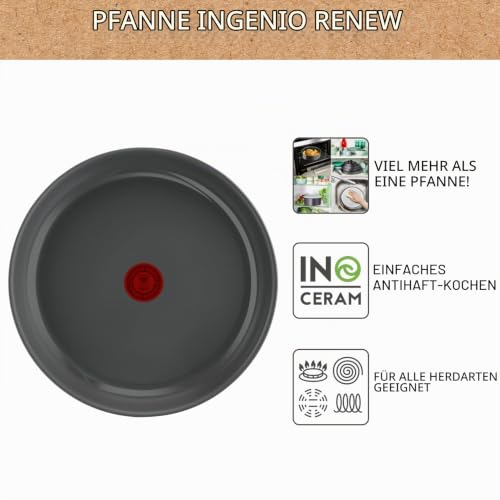 Tefal Ingenio Renew Kochtopf, 16 cm, Antihaftbeschichtung, recycelt, gesundes Kochen, Thermo-Signal™, sicheres Kochen… – Ansicht 2