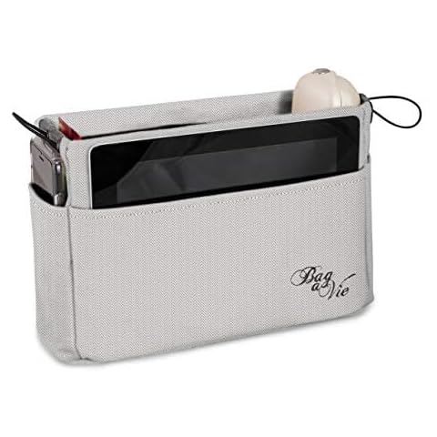 Bag-a-Vie Deluxe Handbag Organizer,Bag Shaper Insert,Five Outer & Inner Pockets,MEDI (11 x 7 x 4) Cover