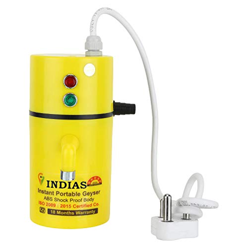 Image of Instant Electric Water Geyser || ABS Body- Shock Proof || Electric Saving|| 24months replacement Warranty (Yellow)