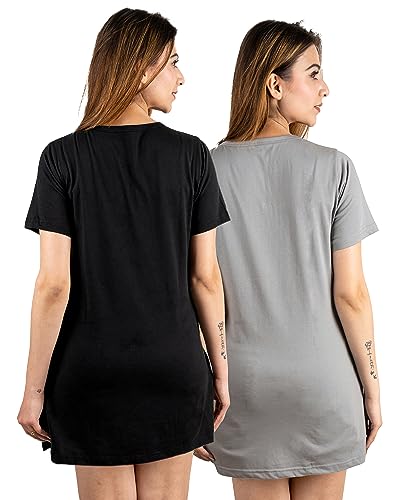 Image of Long Tshirts for Women Combo of 2 | Women Long t Shirt| Long Shirt for Women |Long T-Shirts for Women