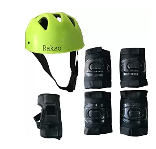RAKSO Skating & Cycling Protective Set - Color- Green (Set of 4 pcs) Kids (L)-image-37