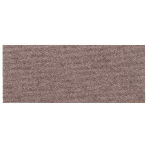 Alfombrillas para escalones rectangulares de polipropileno resistente marron 5