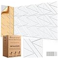50 Pack Bulk Self-Adhesive Soundproof Wall Panels, 12 x 12 x 0.47 in Sound Proof Foam Panels for Walls, 1.2lb/ft³ High Density, Thicker 0.47in, Acoustic Panels, Duty for Large Walls White