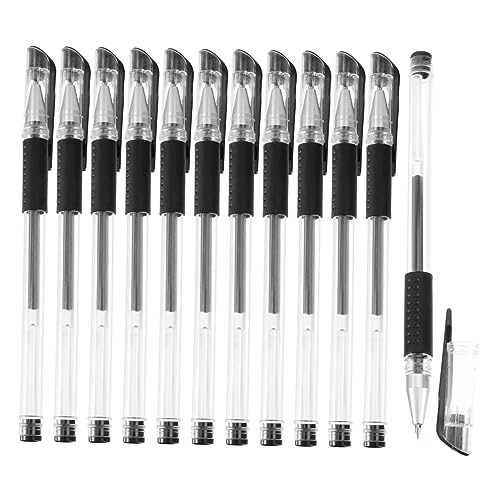 12 bolígrafos de tinta gel con diseño ergonómico para escritura suave