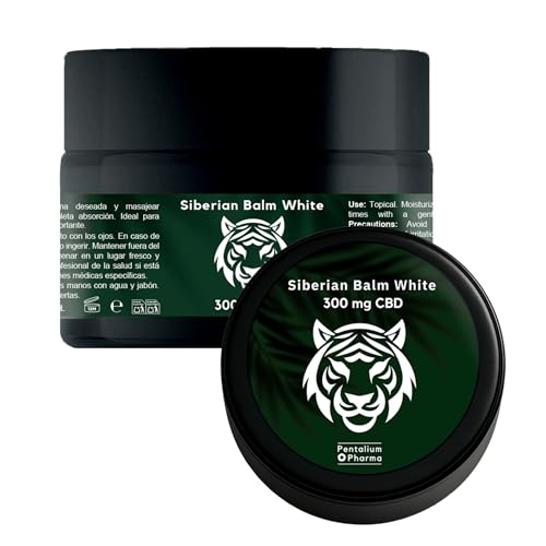 Siberian Balm Bálsamo de CBD Efecto Calor para Músculos, con Mentol, Alcanfor y Aceites Naturales, efecto frío-calor, textura cera de abeja | 300 mg de Canabidiol | 30 ml