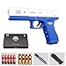 HHKX100822 M1911 Shell Ejection Soft Bullet Toy Gun, Colorful Pistol Toy with Silencer, Rubber Bullet Toy Pistol, Teach Shooter and Gun Safety,Real Dimensions, Fun Outdoor Game Azul