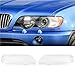 OUFDBLFDR 4Pcs Compatible with BMW X5 E53 2000-2003 Car Headlight Lens Cover Replacement Head Light Lamp Lampshade Glass Shell (Left+Right)