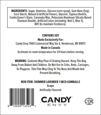 Chicles Candy Envy Sabor Lavanda 2 lb (113 Unidades) miniatura 3