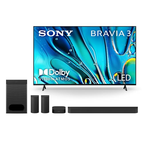Image of Sony 55-Inch 4K Ultra HD BRAVIA 3 LED Smart TV (K-55S30) with BRAVIA Theater System 6 5.1ch Home Theater Sound Bar Bundle