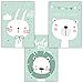 Produktbild Frechdax® 3er Set Kinderzimmer Poster Babyzimmer DIN A4 ohne Bilderrahmen | Mädchen Junge | Kinderposter Kunstdruck im skandinavischen Stil | schwarz/Weiss oder bunt | (Set-28)