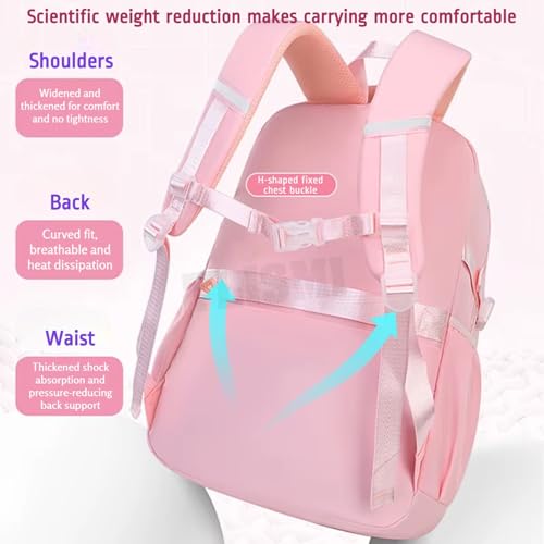 Image of Korean Style Solid Color Backpack with Soft Dream Pop & Plush Keychain | Multi-layer Large Capacity Lightweight School Bag | Anti-Theft Pocket, Waterproof Casual Daily Rucksack for Teen Girls