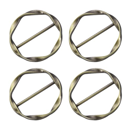 Image of uxcell T-shirt Clips, Clothes Knotting Buckle Ring Wrap Holder for Women Scarf, Loose T-shirt