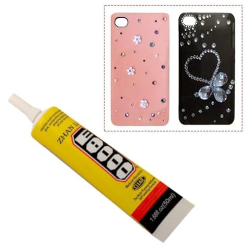 Image of Pack of 3 E8000 Multi-Purpose Transparent Adhesive Glue for Jewelry, Resin Crafts, Glass Touch Screen Repair (Yellow) -50 ML