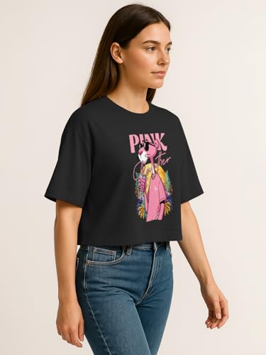 Image of HELLCAT Beige Printed Loose Fit Crew-Neck Crop T-Shirt for Women