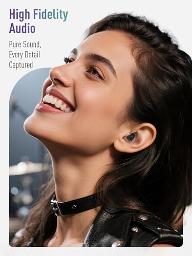 Hearprotek ear plugs for concerts, high fidelity silicone ear plugs noise reduction hearing protection noise reducing for concerts,festival,musicians, motorcycles,rave-M Size 1Pair,Black - Image 5