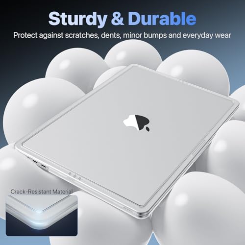 Image of Soonjet for MacBook Air 15 inch Case | M5 M4 M3 M2 2026 2025-2023 | Crack-Resistant Upgrade | Thinner, Lighter, Tougher | Protective Hard Shell Laptop Cover | A3448 A3241 A3114 A2941 | Matte Clear