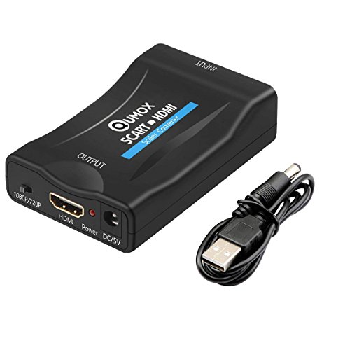 QUMOX 1080P Scart to HDMI MHL Converter Audio Video Adapter for HD TV DVD Sky Box