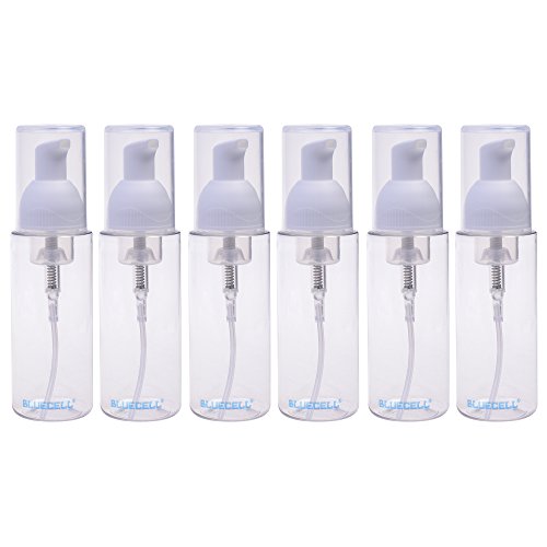 BCP 6pcs Plastic Liquid Foaming Bottle Soap Dispenser, 50ML