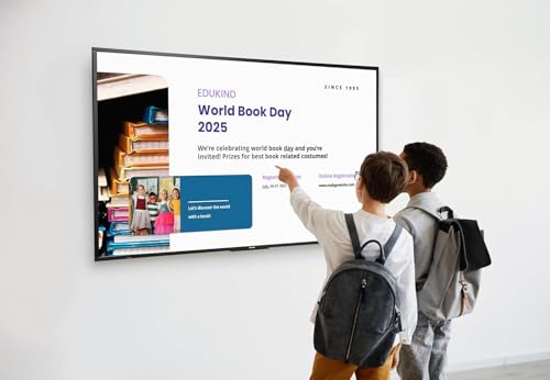 Image of Promethean ActivPanel D-Series 75 inch 4K UHD Commercial Digital Signage Display, Business Smart Display for Conference Rooms, Offices, Retail & Education - Includes 1-Year Radix License