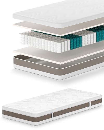 Matratze 160x200 cm H3 H4, Taschenfederkernmatratze mit 7-Zonen 160x200 cm, 24 cm hoch