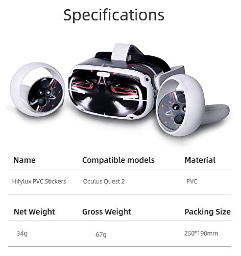 Hifylux Stickers voor Oculus Quest 2 VR Headset en Controller Virtual Reality PVC Decal Skin Beschermende Accessoires… - Image 6