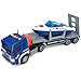 Large Flatbed Truck Toy with Trailer Speedboat Semi Tow Truck Flatbed Transport Boat Toy Vehicle 2 in 1 Playset, Light Sound, Toy Trucks for Boys 3 4 5 6 7 Years Old Kids Toddlers Birthday Gifts, blue