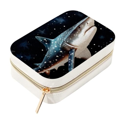 Boîte à bijoux requin étoilé compacte avec compartiments colliers et bagues - 2