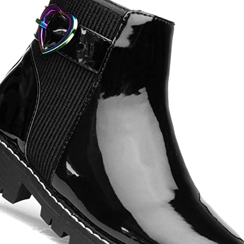 Walkright Liana Girls Black Patent Chelsea Boot - Image 7