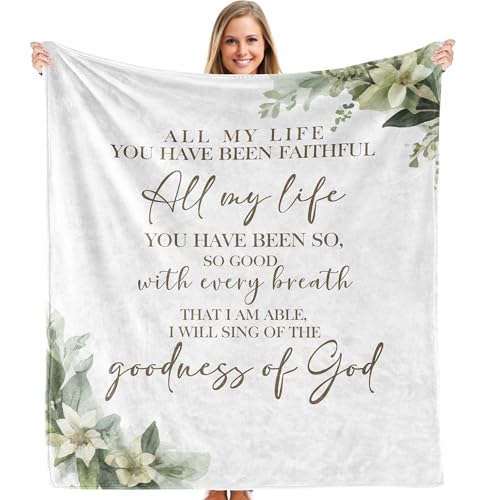 XINCEYWJ Christian Blanket, Bible Verse Goodness of God Religious Scripture