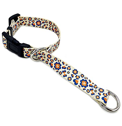 Dog Martingale Nylon Collar - Adjustable Slip Dog Training Collars Quick-Release Buckle (L - Suitable For Dog's Neck 11.8”-25.6”, Brown) #TOP4