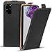 Produktbild Conie Flip Cover Hülle für Samsung Galaxy S20 Plus, PU Ledertasche in Schwarz klappbare Handyhülle innen weich gefüttert, Galaxy S20 Plus Hülle Schwarz