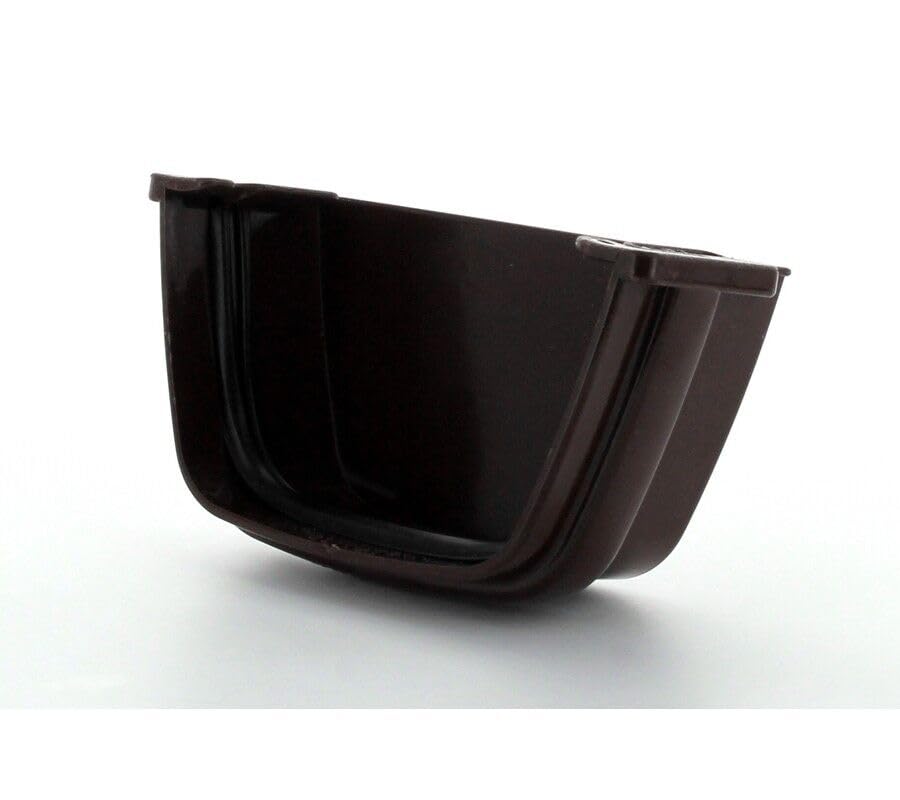 Marley Flowline REF2 Square Gutter Stopend External Brown
