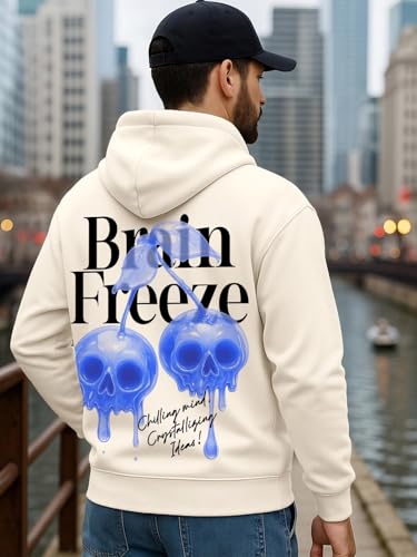 Image of Bewakoof Heavy Duty 1.0 Men's Graphic Print Oversized Fit Full Sleeve Fleece Hoodies