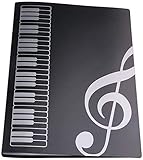 🎶【Schwarz Musikordner】- Der Notenordner enthält 38 transparente Fächer. Dies ist eine ideale Wahl zum Organisieren und Speichern von Musikpartituren. Die transparente Feiltasche verwendet die konkav-konvexe Technologie, um das reflektierte Licht zu reduzieren und sicherzustellen, dass jede Note während des Trainings klar sichtbar ist