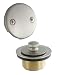 LDR 552 5101BN Waste and Overflow Kit with Lift and Turn Drain and Double Hole Plate, Brushed Nickel