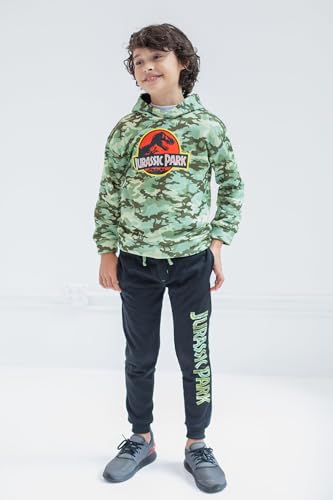 Jurassic World Dinosaur Jurassic Park T-Rex Fleece Pullover Hoodie and Pants Outfit Set Toddler to Big Kid4