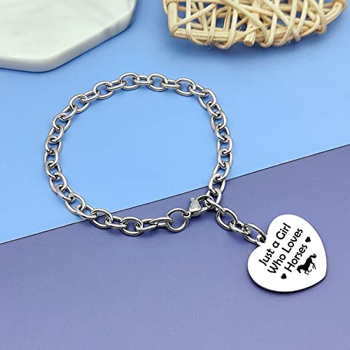 Image of DlaeKua Horse Gifts For Women Horse Jewelry Bracelet for Horse Lovers Birthday Gifts Horses Bracelets Inspirational Horse Gifts for Mom Friends Aunt Sister Stainless Steel Bracelet