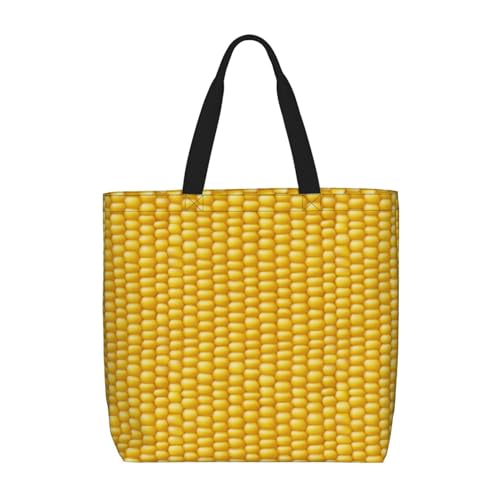 Corn Cob Functional Tote Bag With Zipper – Wear-Resistant Polyester Crossbody Bag, Roomy Storage & Easy-Clean Fabric For Work & Travel