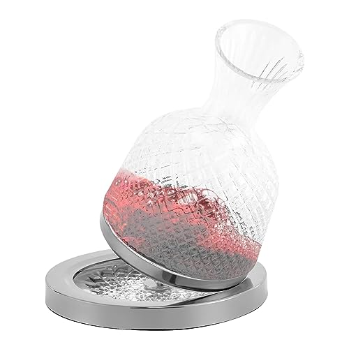 NADYE Decantador de Vino de Cristal, decantador Giratorio de Giro Creativo, aireador de Vino Tinto, para Boda, Navidad, Aniversario