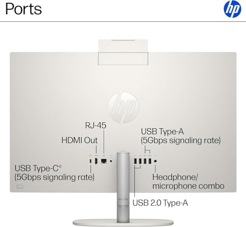 Image of HP 27 inch FHD Touchscreen All-in-One Business Desktop, AMD Ryzen 5 CPU, 16GB DDR5 RAM, 256GB PCIe SSD, External Moitor Support, Ultra-Quiet Design, HDMI, Wi-Fi, USB-C, Wireless KB&Mouse, Windows11