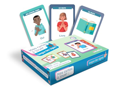 livre Mes cartes à jouer - Langue des signes, dès 7 ans: 100 cartes + 1 livret pédagogique