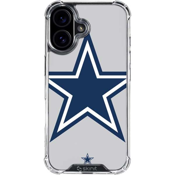 Skinit Clear Phone Case Compatible with iPhone 16 Plus - Officially Licensed NFL Dallas Cowboys Large Logo Design
