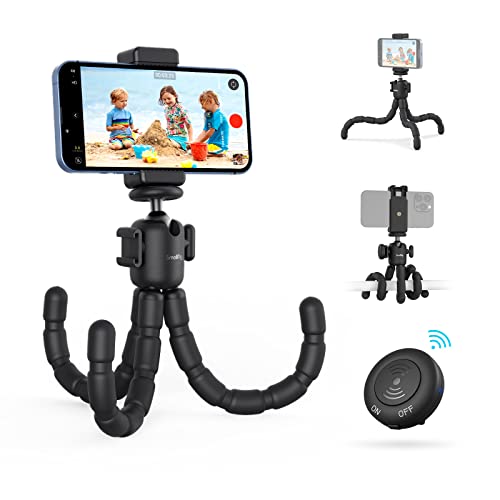 Smallrig Phone Tripod, Flexible Tripod Stand With Wireless Remote & Phone Holder & Cold Shoe Mount, Universal For Iphone 13 12 Pro Max For Cameras For Travel Vlog Tiktok Video Recording 3905 #TOP9