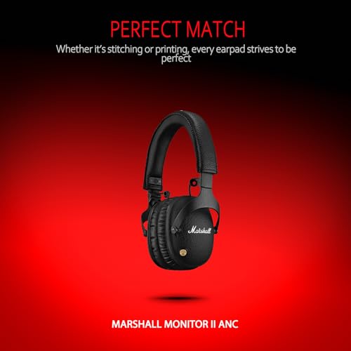 Marshall Monitor II Almohadillas para Auriculares — Espuma de Memoria Suave, Aislamiento de Ruido, Fácil Instalación, Almohadillas Reemplazo de Cuero Proteína para Auriculares Marshall Monitor 2 miniatura 6