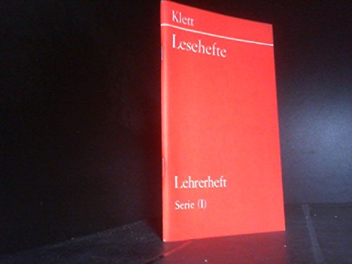 Preisvergleich Produktbild Lehrerheft I. Moderne Kriminalgeschichten. Serie I. Klett-Nr. 26816 (Lesehefte für den Literaturunterricht)