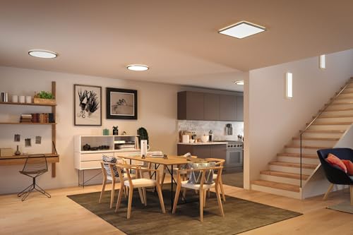 Paulmann 70995 LED Panel Atria Shine 420x420mm 3-Step-Dim Square incl. 1x22 W dimmable Warm White Matt Chrome Plastic Light Panel Ceiling Panel 3000 K - Image 4
